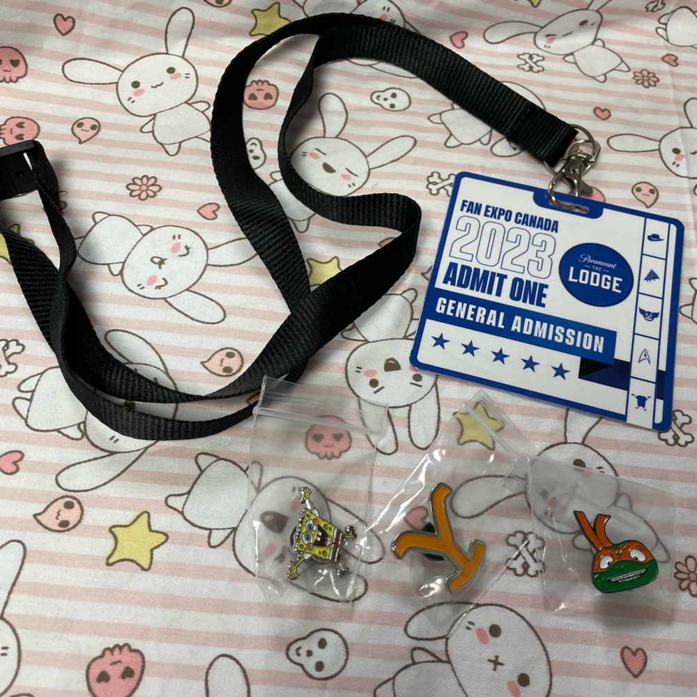 Fan Expo Canada 2023 Paramount Lodge SpongeBob, Yellowstone, Ninja Turtles Pins